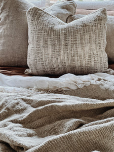 Bergen Ombre cotton Linen Cushion Cover Natural/White