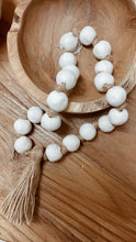 Load image into Gallery viewer, Ceramic Bead Strand With Jute Tassel - White
