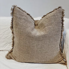 Load image into Gallery viewer, Alder Handloomed Cushion Cover with Fringe (reversible)
