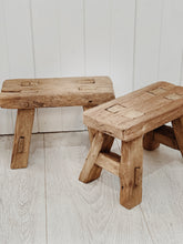 Load image into Gallery viewer, Aged antique Rustic Mini stools
