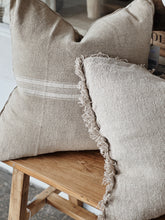 Load image into Gallery viewer, Basics White Stripe Linen Cushion Cover
