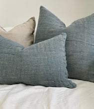 Load image into Gallery viewer, Audrey Cushion Cover Celestial Blue + Natural 40x60cm
