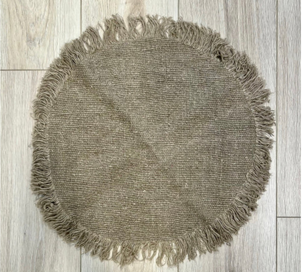 Adler Hand-loomed Linen Round Placemats