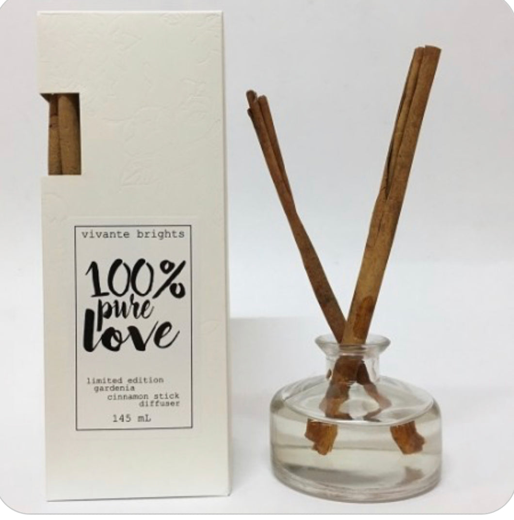 100% Gardenia- PURE LOVE CINNAMON- STICK DIFFUSER - 145ML