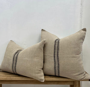 Basics Charcoal Stripe Cushion Cover