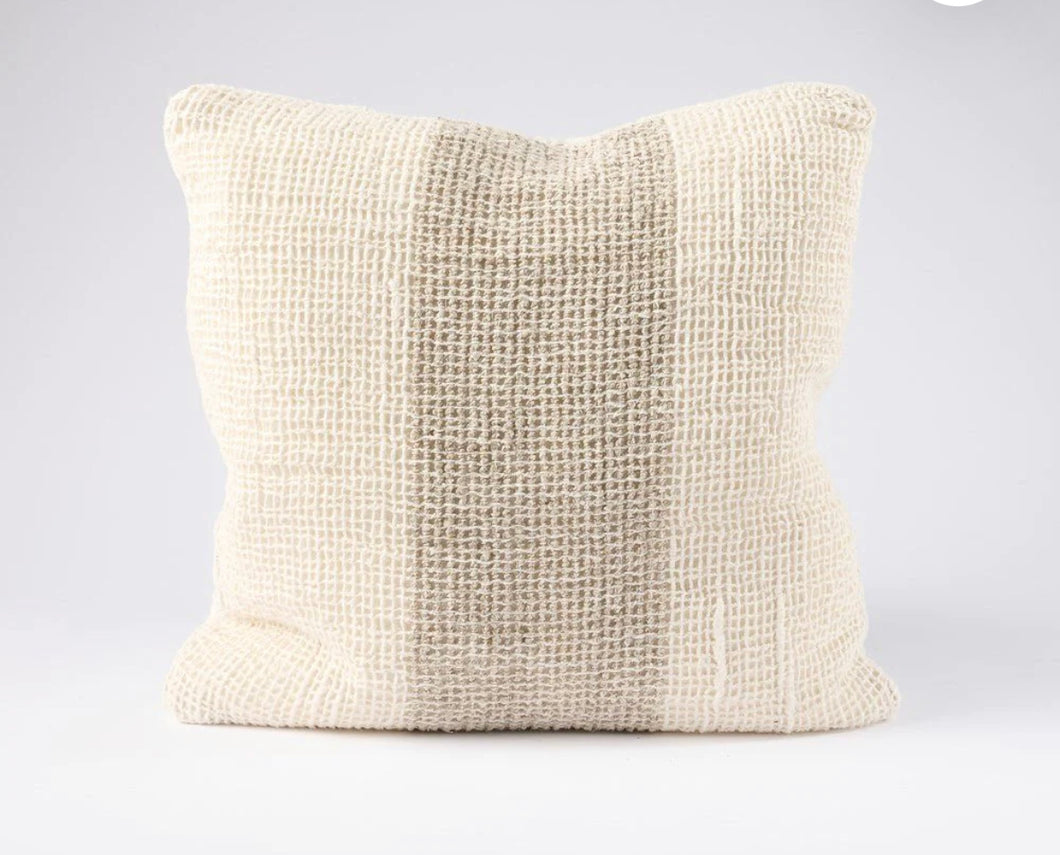 Coco Linen Cushion - Ivory/Natural