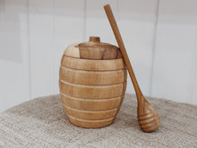 Load image into Gallery viewer, Teak Wood Honey Pot/Jar With Lid
