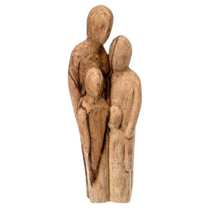 Wooden Carved Family - Natural