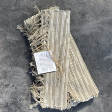 Load image into Gallery viewer, Oriel Ombre Linen Runner - Natural &amp; White
