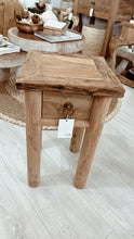 Load image into Gallery viewer, Rustic Bedside Table recycled teak wood.
