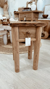 Rustic Bedside Table recycled teak wood.