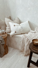 Load image into Gallery viewer, Angaston Handloomed Cushion Cover reversible + Button Closure | IVORY
