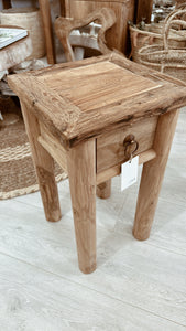 Rustic Bedside Table recycled teak wood.
