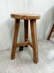 Mini Mia | Vintage Teak stool-Natural