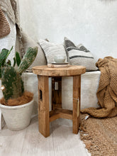 Load image into Gallery viewer, Terima Raw teak recycled Stool

