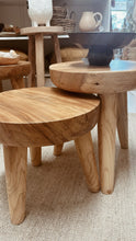 Load image into Gallery viewer, Solid Teak wood Nesting Side Tables Set
