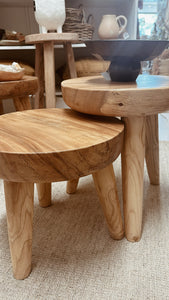 Solid Teak wood Nesting Side Tables Set