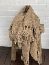 Load image into Gallery viewer, Natural Tussar Wild Silk Throw
