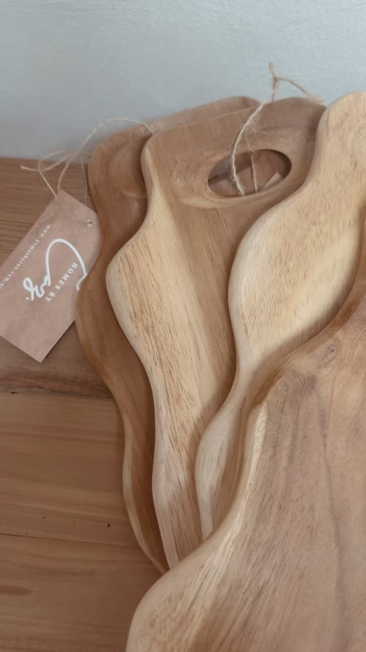 Handmade Scallop Teak Wood Board
