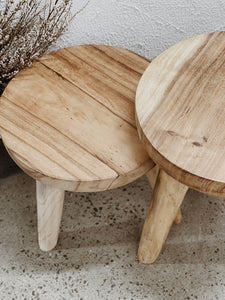Solid Teak wood Nesting Side Tables Set