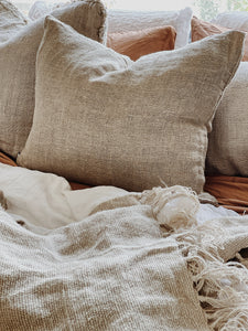 Natural Handloomed Linen Cushion Cover