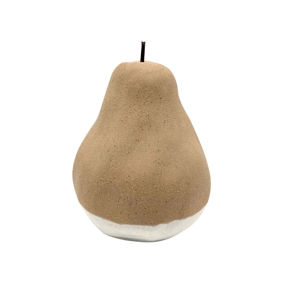 Airlie Pear Clay / White Ornament