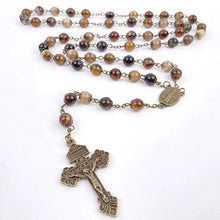 Load image into Gallery viewer, Vintage Stone Rosary Beads
