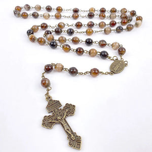 Vintage Stone Rosary Beads