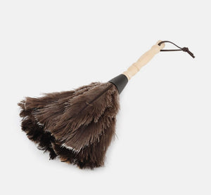 Ostrich Feather Dusters, natural wood handle (handmade)