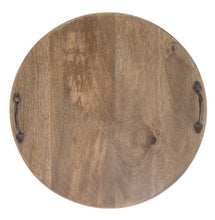Load image into Gallery viewer, Round Serving Board w/Iron Handles
