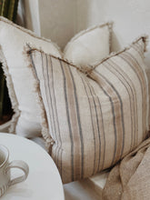 Load image into Gallery viewer, Erika striped Cushion Cover with Fringe
