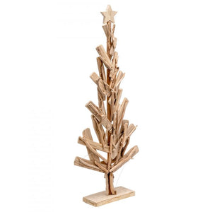 LED Light Wooded Christmas Tree - Natural