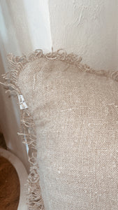 Angaston Handloomed Cushion Cover With Fringe- 50 x 50 cm