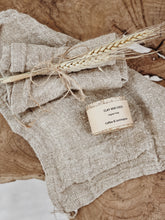 Load image into Gallery viewer, Natural Handloomed linen face towel
