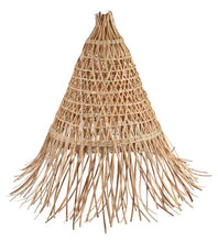 Load image into Gallery viewer, Cone Shaped Rattan Pendant, Natural Large
