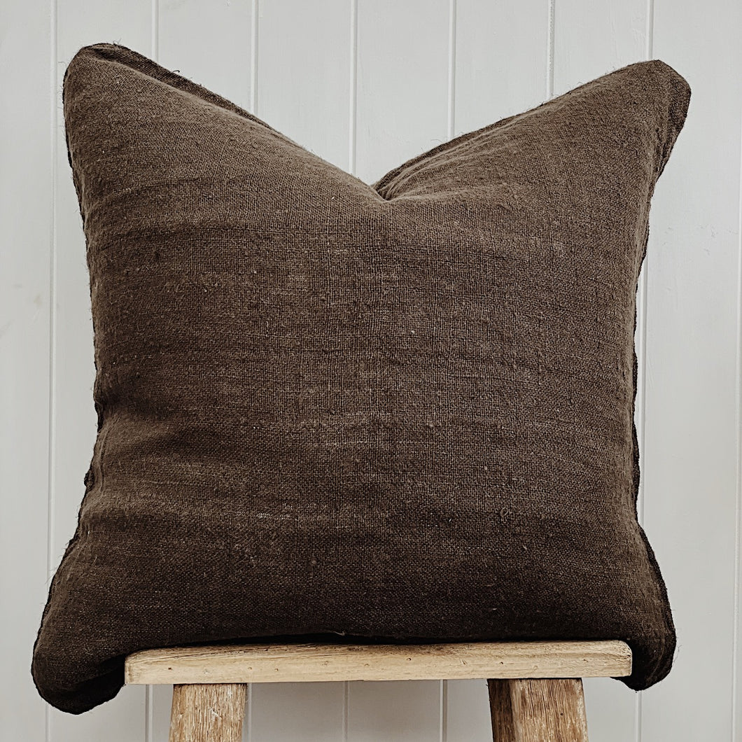 Angaston Handloomed Cushion Cover Charcoal 60cm x60cm