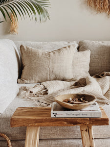 Natural Handloomed Linen Cushion Cover