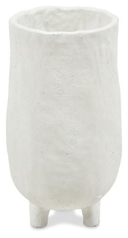 Stevie Decor Vase Cement - White