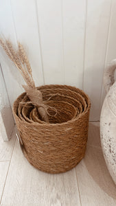 Sea grass baskets -set of 5