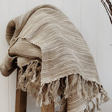 Load image into Gallery viewer, Oriel Ombre Linen Throw with Fringe
