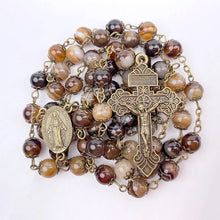 Load image into Gallery viewer, Vintage Stone Rosary Beads
